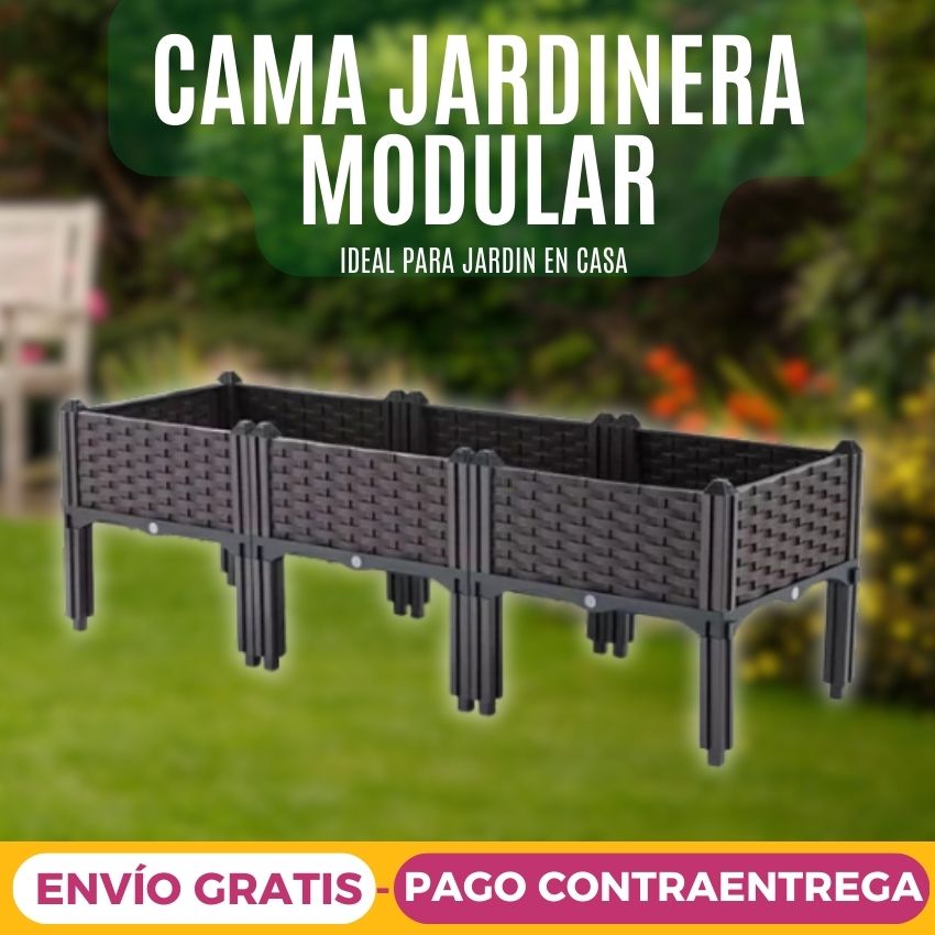 Cama de Jardín Elevada 3 Puestos