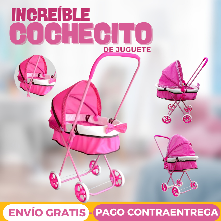 COMBO Cochecito con Cuna de Juguete, lleva gratis cuaderno de pinturita mágico