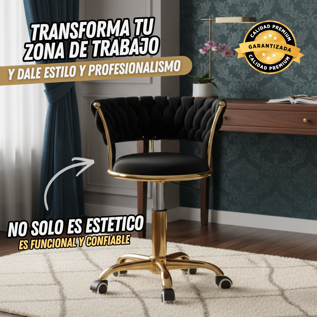 Silla Profesional de Estética Premium 360° con Altura Ajustable y Ruedas