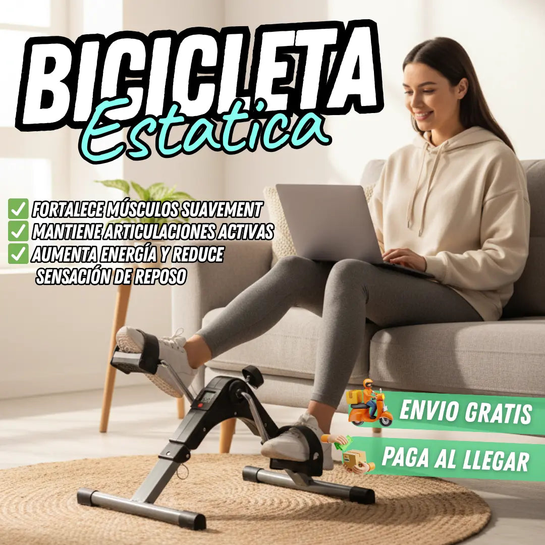 Bicicleta Estática con Pantalla Y Fuerza Ajustable
