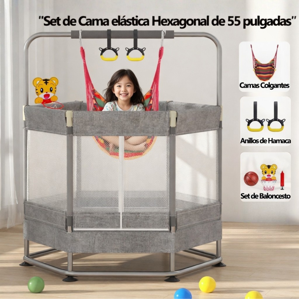 💎🧒 Trampolín Infantil 360° Premium – ¡Más Calidad, Más Juegos, Más Diversión!