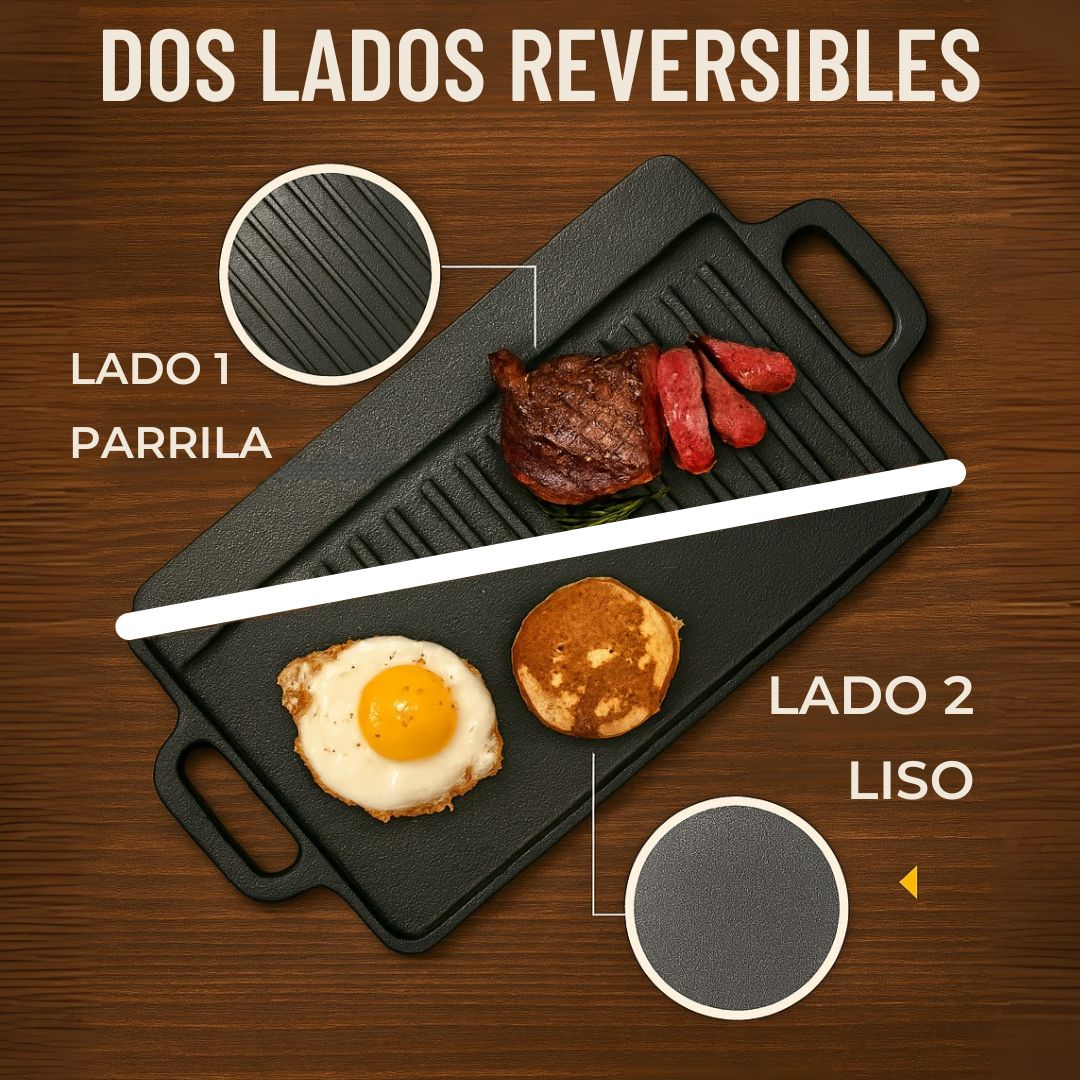 Parrilla de Hierro Fundido Reversible