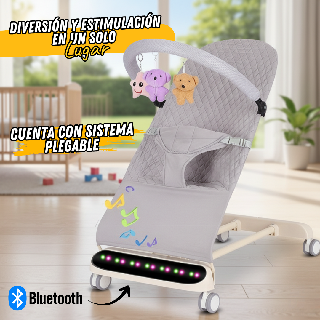 Mecedora Móvil Musical para Bebé 4 en 1 con Bluetooth