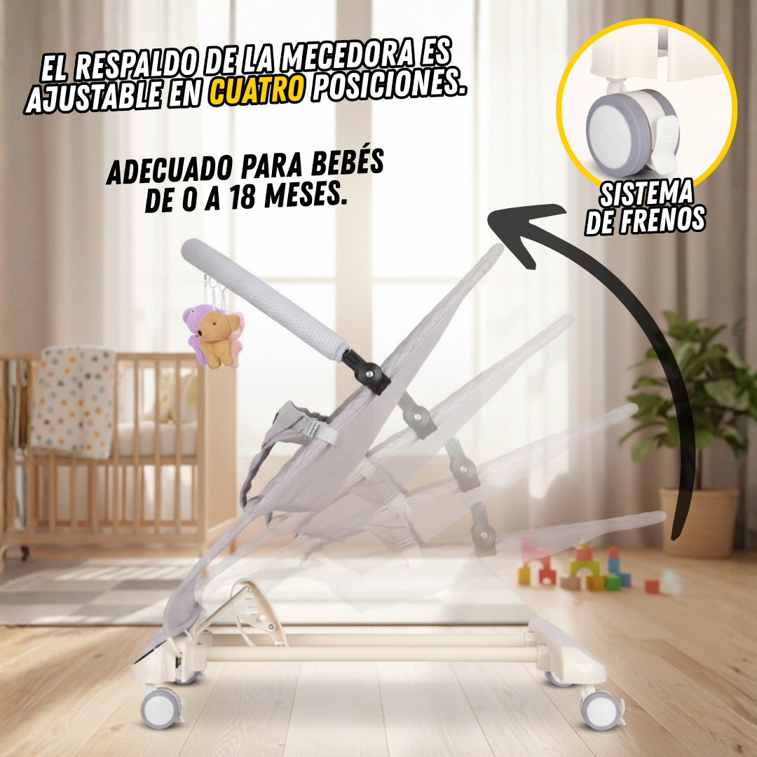 Mecedora Móvil Musical para Bebé 4 en 1 con Bluetooth