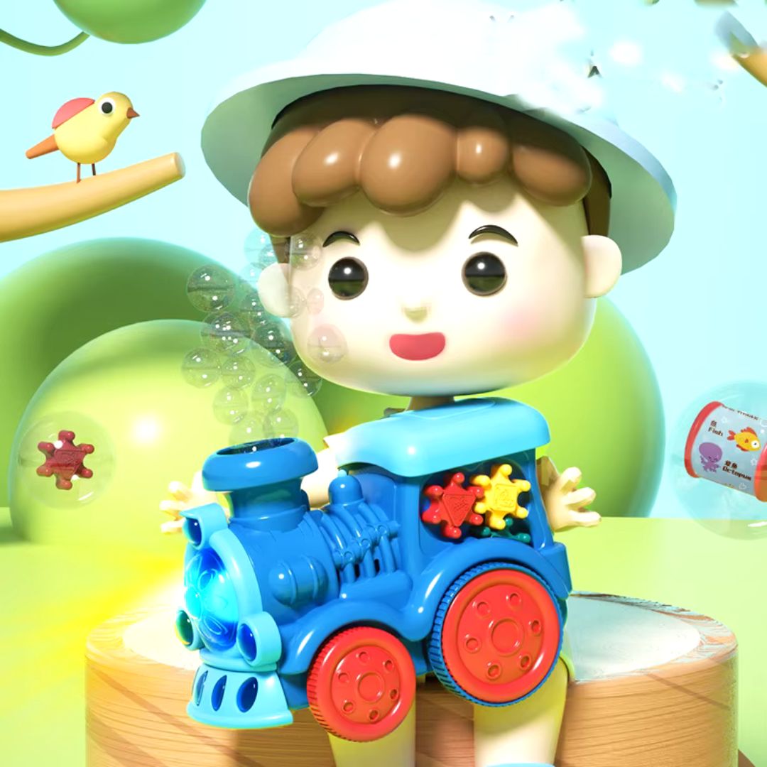 Tren de burbujas para niños