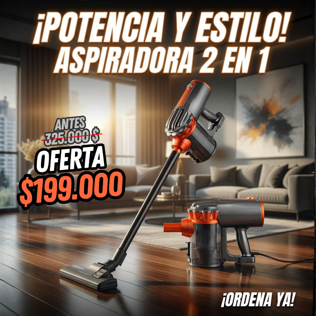 Aspiradora de Mano con Cable 2 en 1 para Hogar