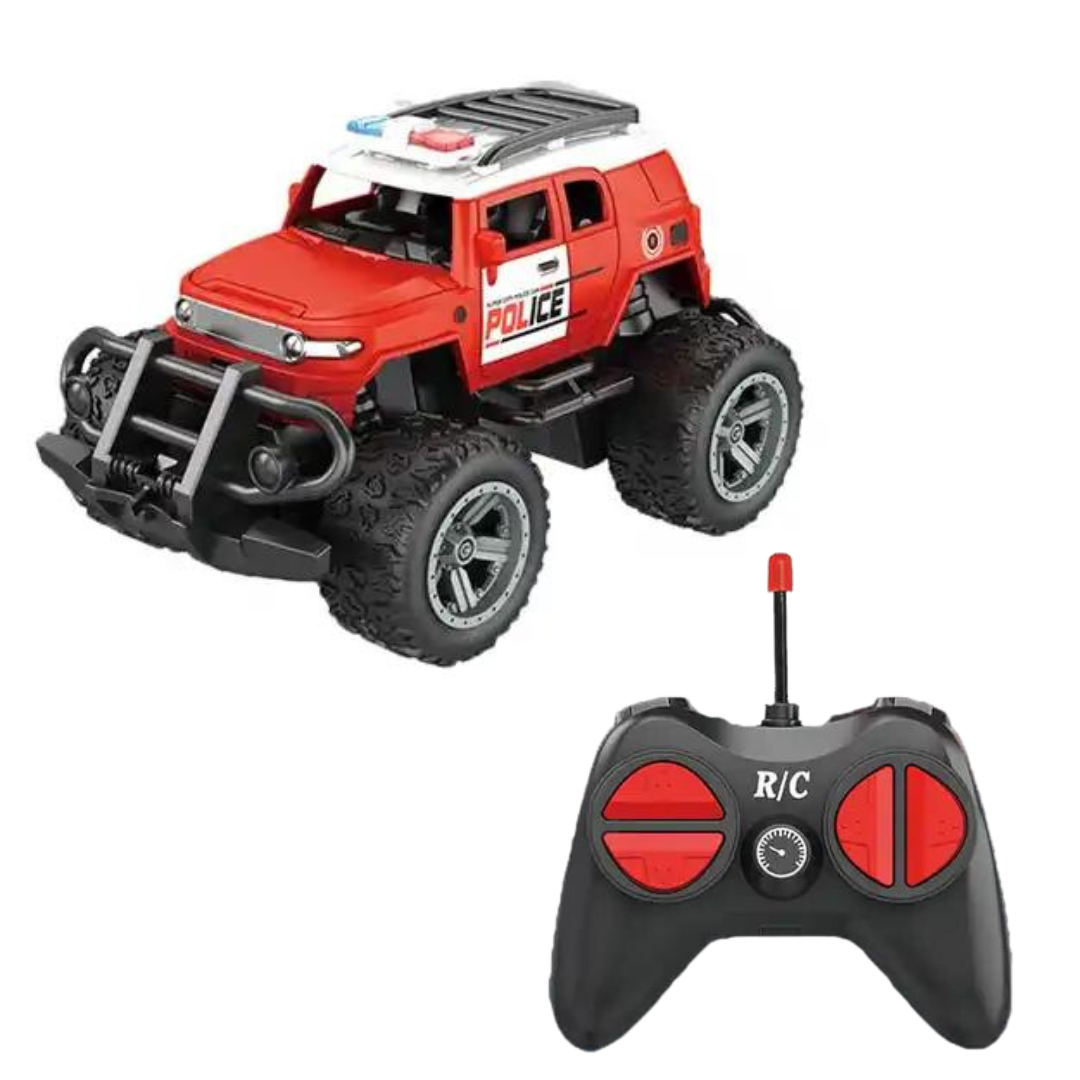Carro Jeep Policia Control Remoto Luces Juguete Niño Funnelish