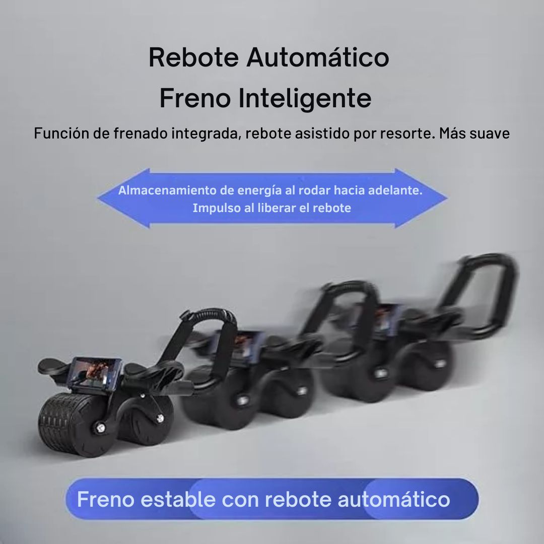 Rueda Abdominal Abs con Rebote Automático Soporte Codos