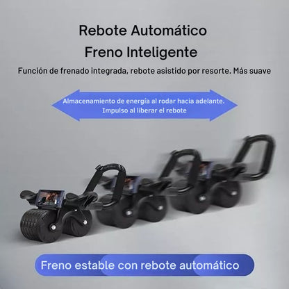 Rueda Abdominal Abs con Rebote Automático Soporte Codos