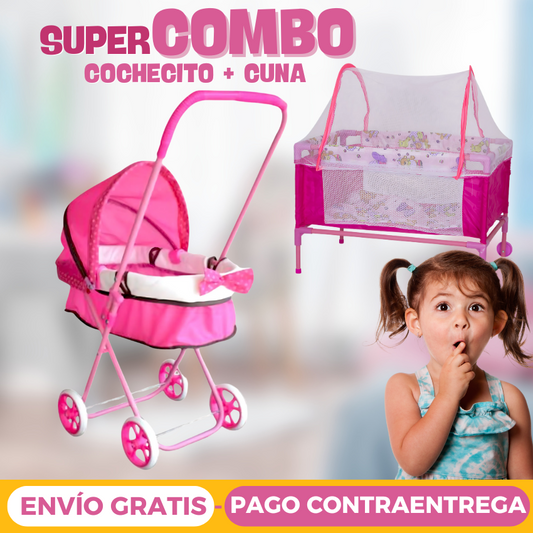 COMBO Cochecito con Cuna de Juguete