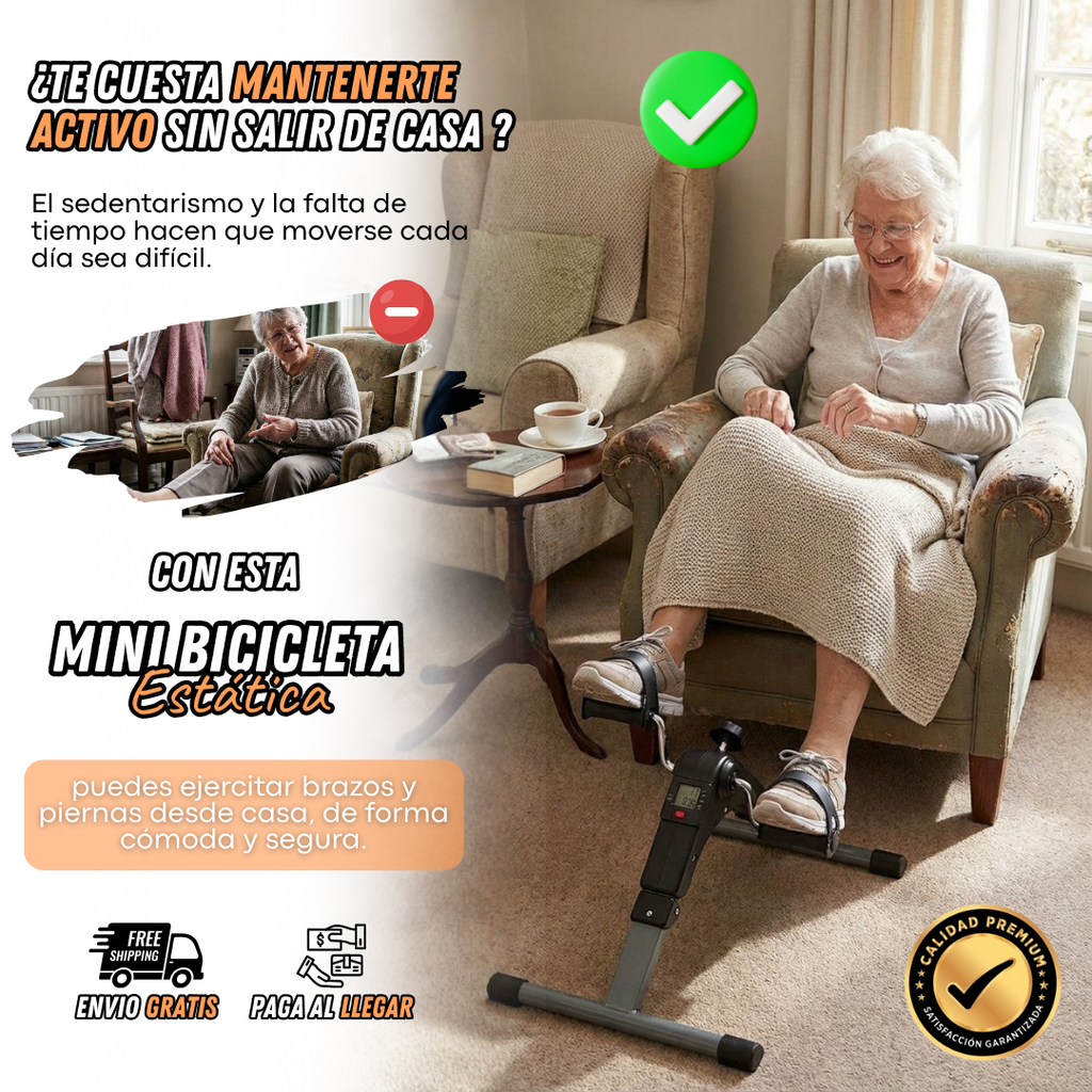 Bicicleta Estática con Pantalla Y Fuerza Ajustable