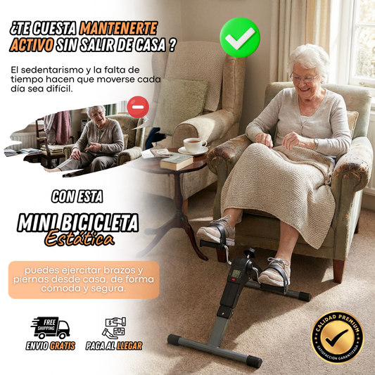 Bicicleta Estática con Pantalla Y Fuerza Ajustable