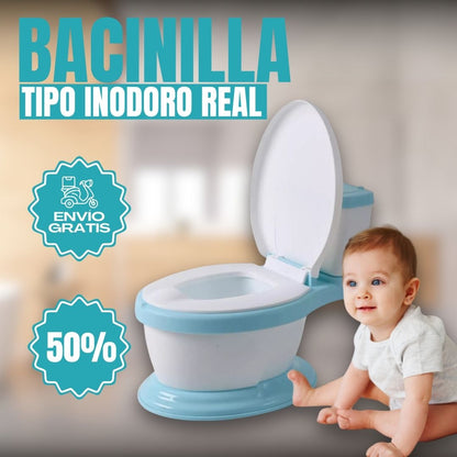 Bacinilla Mica Tipo Inodoro Real Para Bebes Acolchada