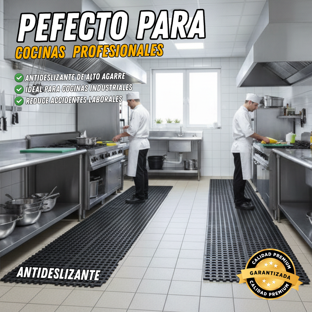 Tapete Antifatiga Unimat Profesional 🦶 | Caucho Nitrilo Antideslizante y Resistente 91 x 91 cm