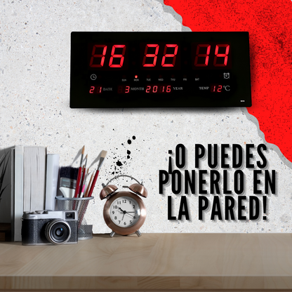 Reloj De Pared o Mesa Digital Con Alarma Y Calendario