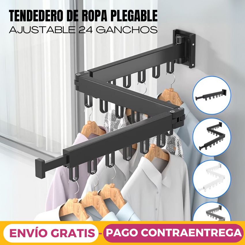 Tendedero De Ropa Plegable Ajustable 24