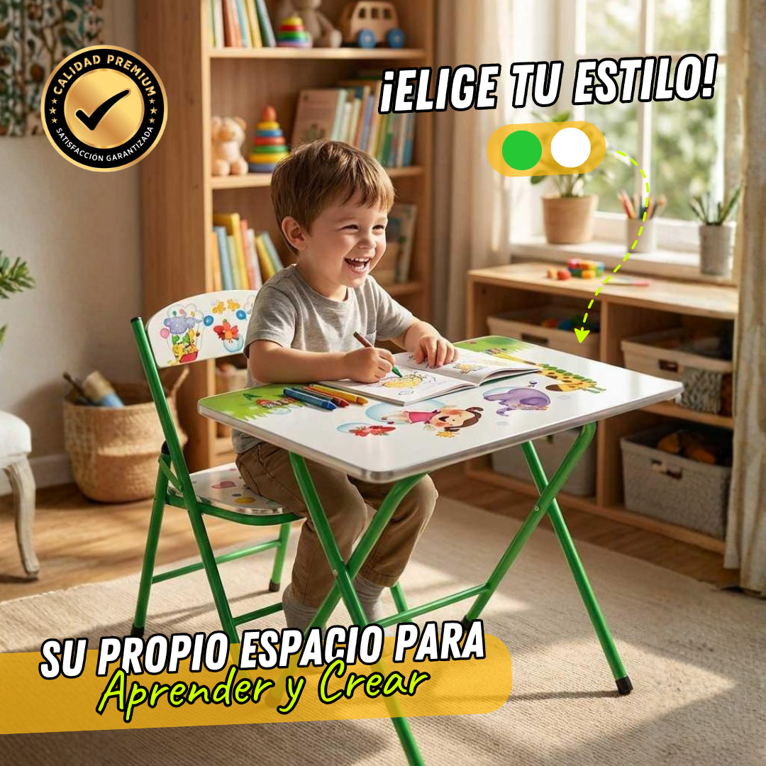 Combo Escritorio Plegable + Silla Infantil PREMIUM UNISEX