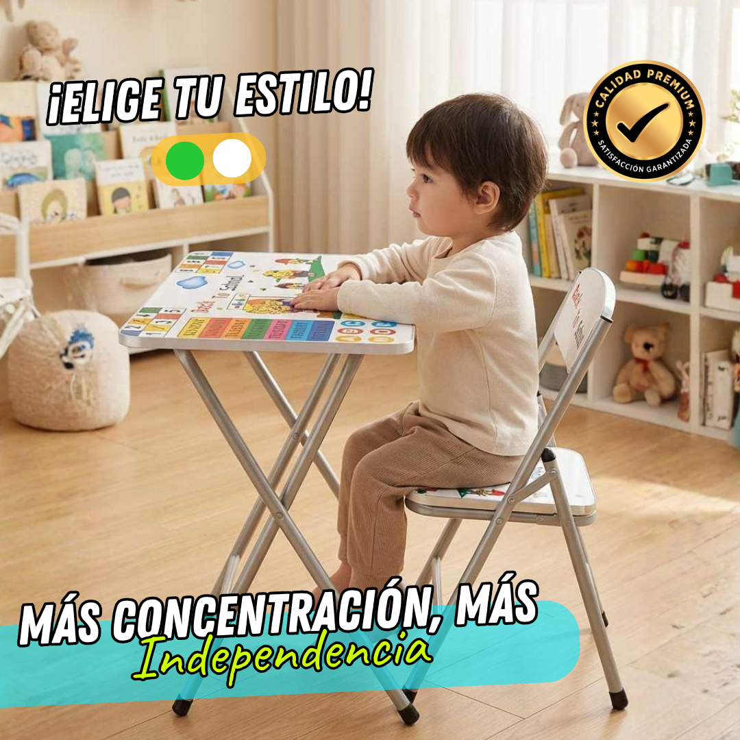Combo Escritorio Plegable + Silla Infantil PREMIUM UNISEX