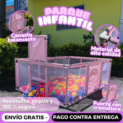 Parque Infantil tipo corral seguro para bebés