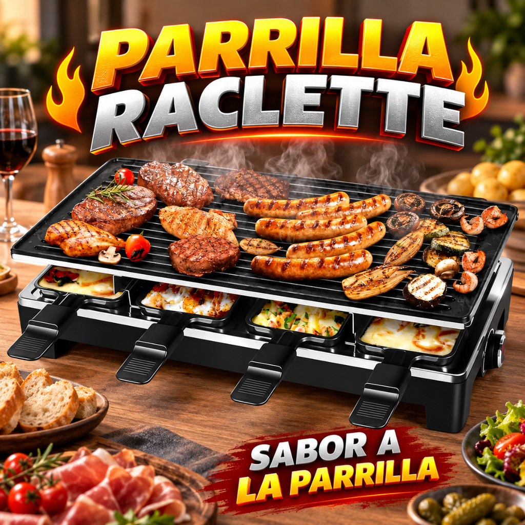 Parrilla Eléctrica de Contacto de 1500W con Pantalla Táctil Digital, Control de Temperatur