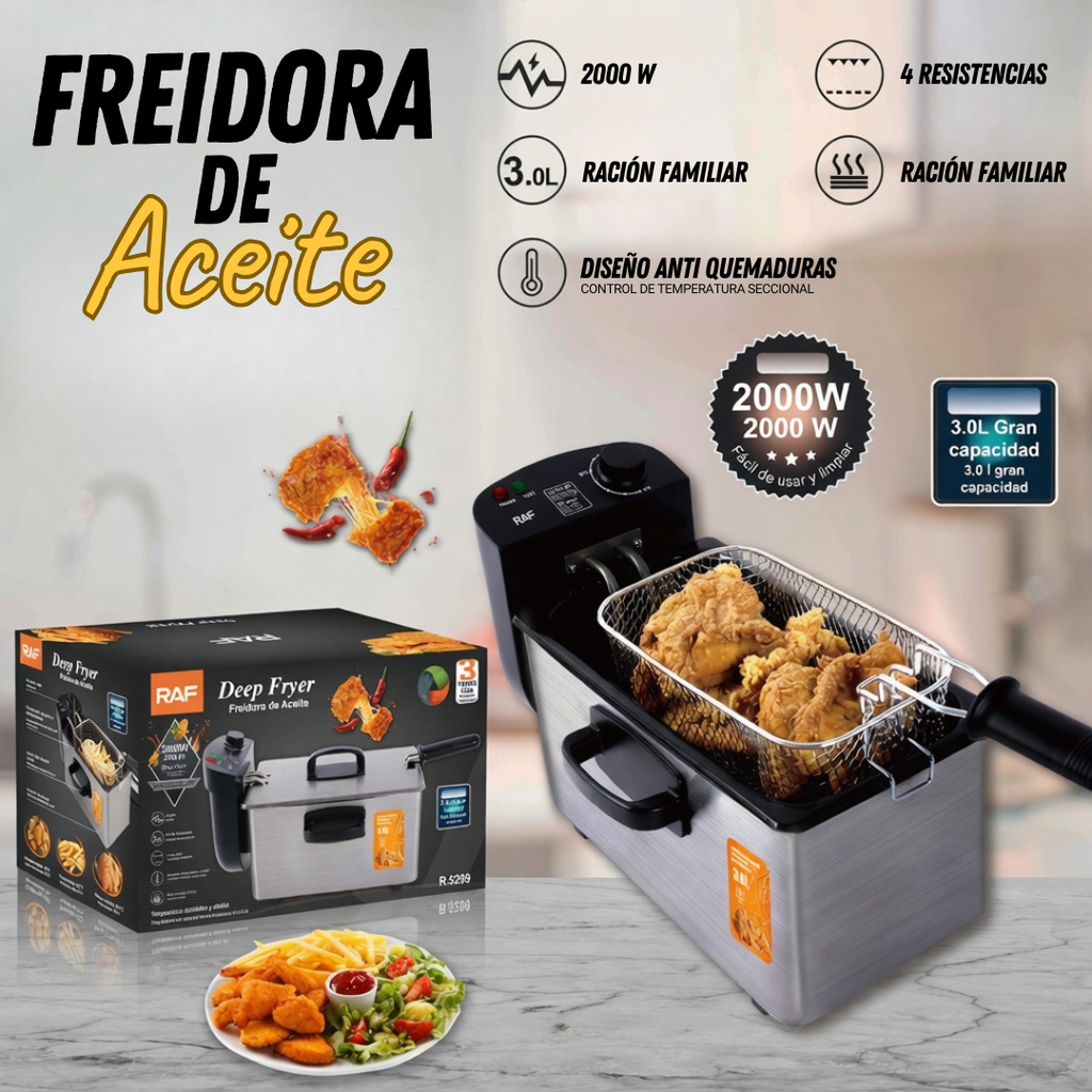 Freidora Eléctrica Profesional 3L –6L