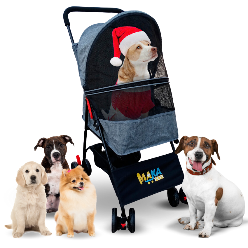 Cochecito plegable para perros y gatos pequeños y medianos