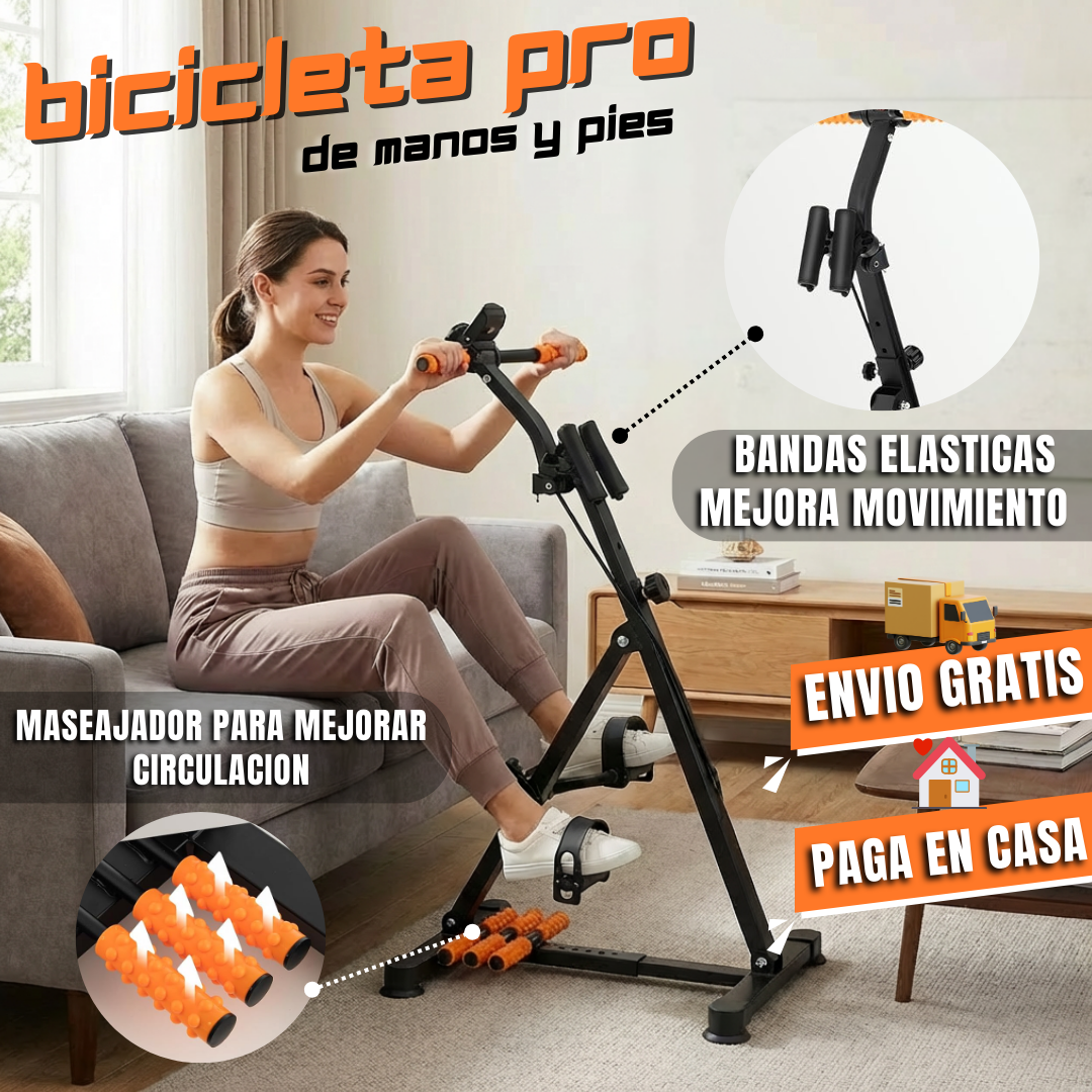 Bicicleta manos y pies PRO con Bandas & Masaje