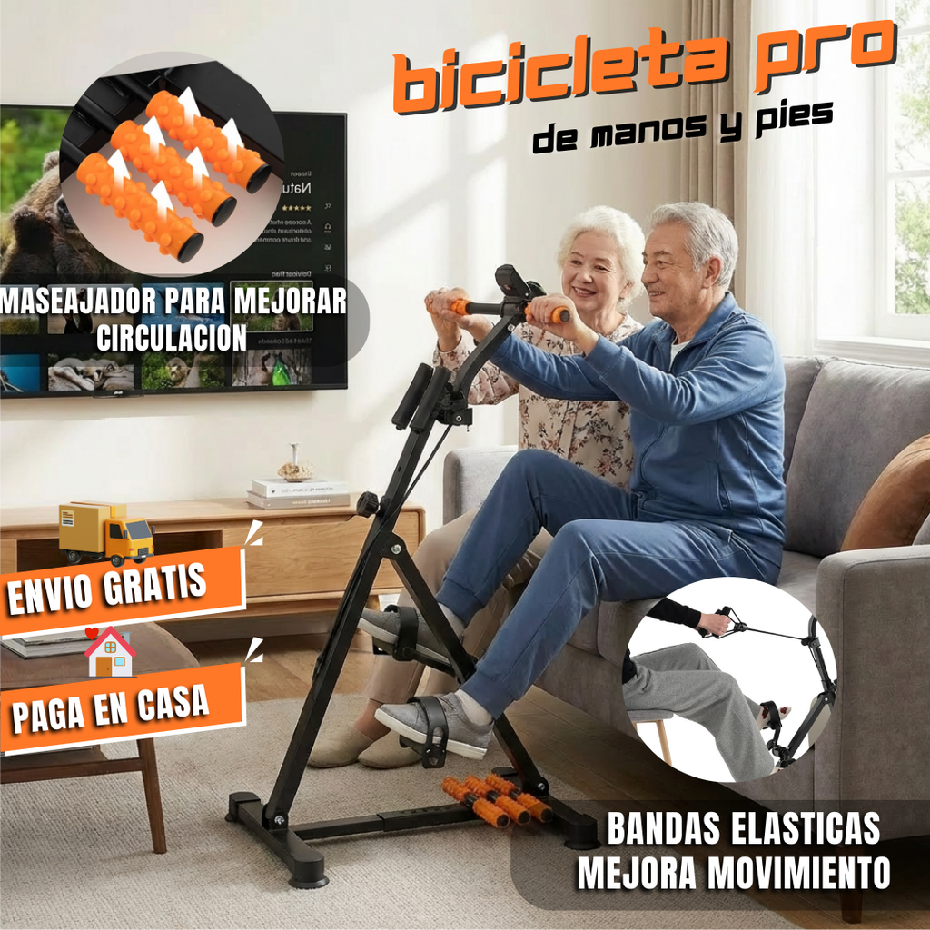 Bicicleta manos y pies PRO con Bandas & Masaje