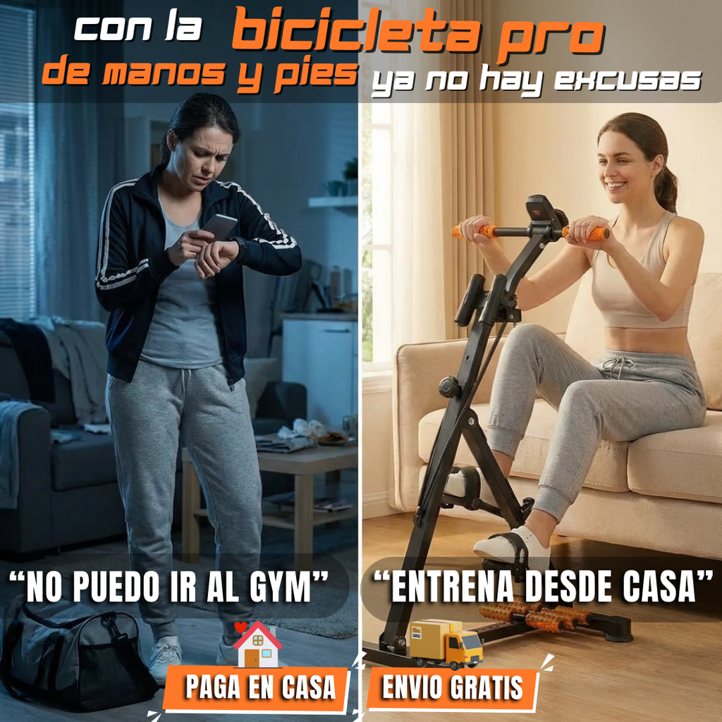 Bicicleta manos y pies PRO con Bandas & Masaje