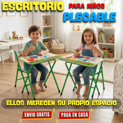 Combo Escritorio Plegable + Silla Infantil PREMIUM UNISEX