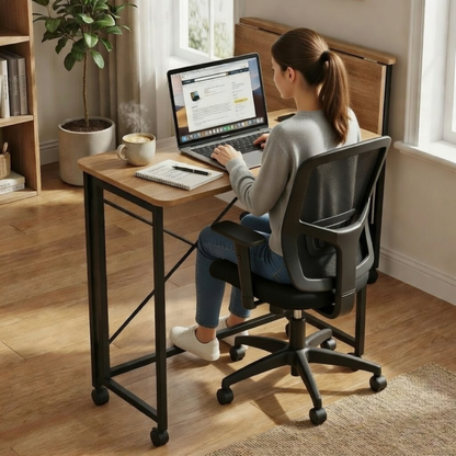 Escritorio Móvil Plegable Madera & Metal PREMIUM
