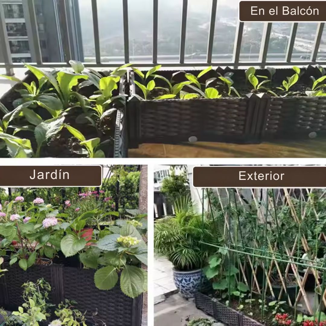 Cama de Jardín Elevada 3 Puestos