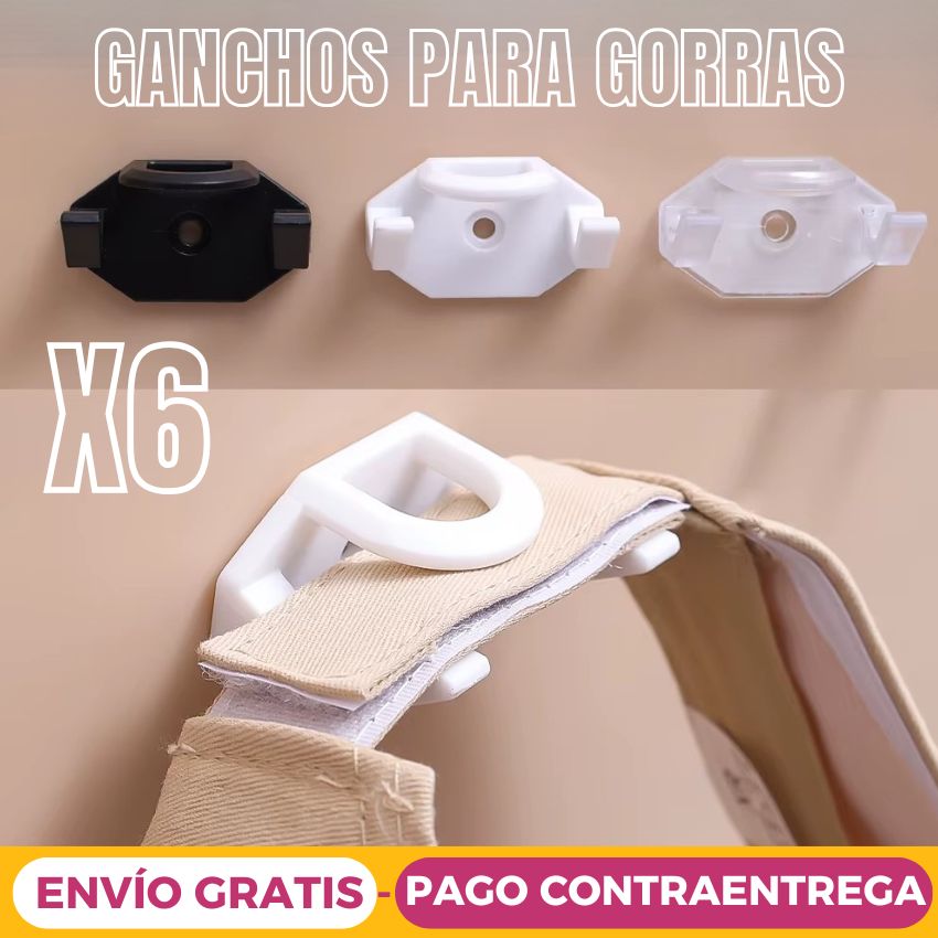 Ganchos Organizador Gorras Para Pared