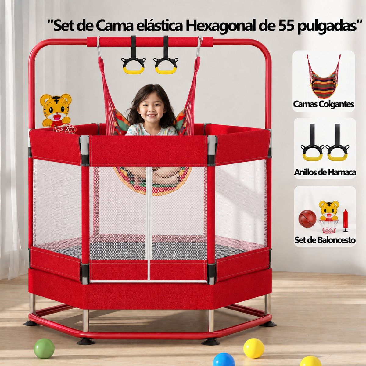 💎🧒 Trampolín Infantil 360° Premium – ¡Más Calidad, Más Juegos, Más Diversión!