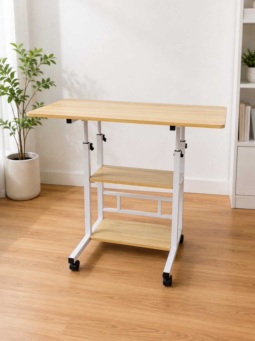 Mesa Plegable de Madera – Altura Regulable Inteligente