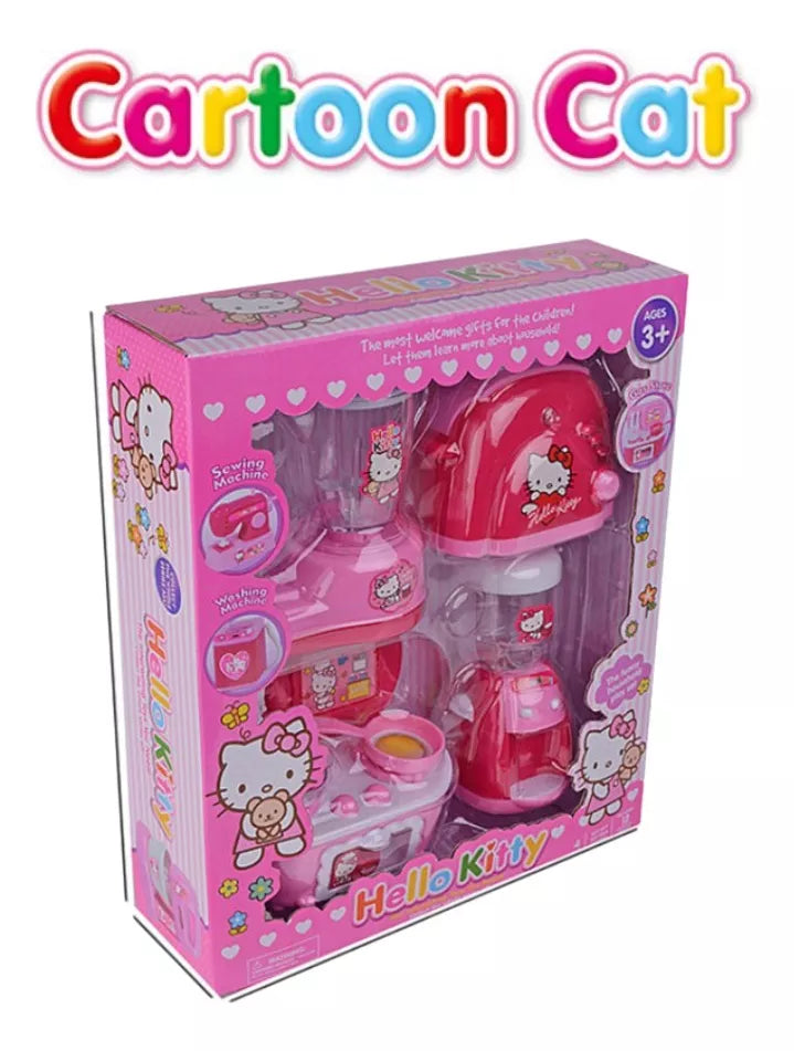 Cocina Pequeña Infantil Niñas Luces Y Sonido Cartoon Cat