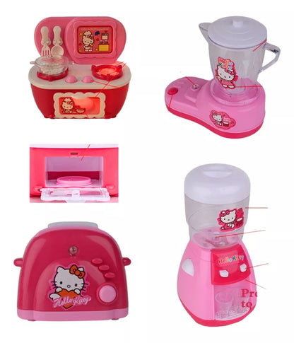 Cocina Pequeña Infantil Niñas Luces Y Sonido Cartoon Cat