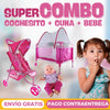 COMBO Cochesito con Cuna Y Bebé de Juguete