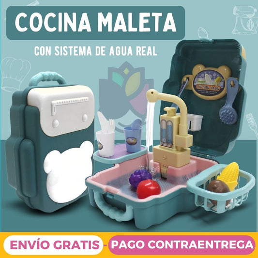 Cocina Maleta Con Sistema de Agua Real