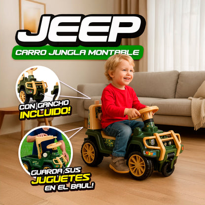 Jeep Carro Jungla Montable Niños Bebe Infantil + ¡Obsequio!