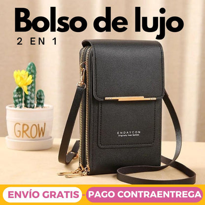 Bolso Billetera Porta Celular Visor Pantalla Tactil