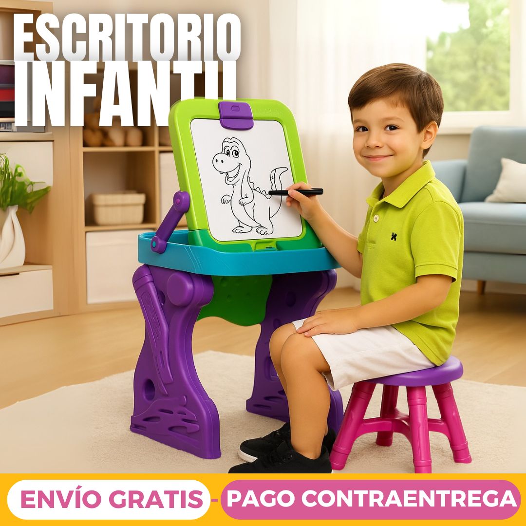 Escritorio Y Tablero 2 en 1 Con Silla