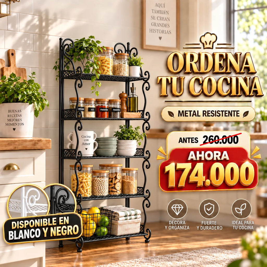 Estantería Plegable Decorativa 5 Niveles Multiuso