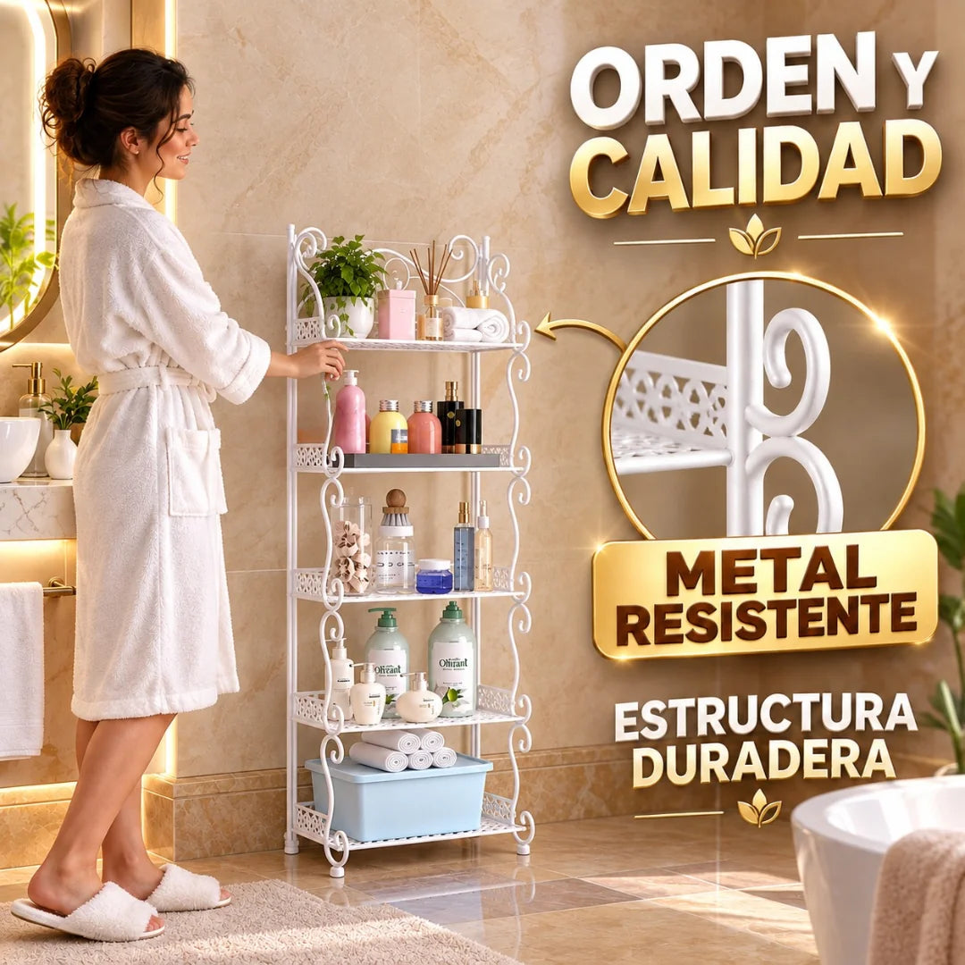 Estantería Plegable Decorativa 5 Niveles Multiuso