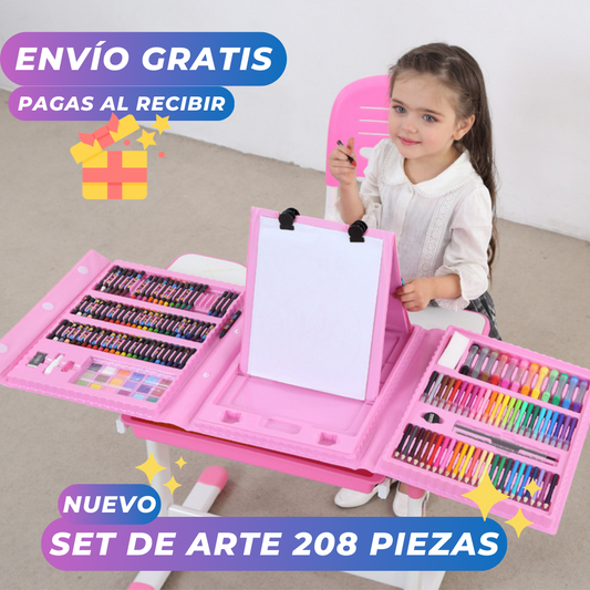 Maletín Set De Arte Marcadores Acuarelas Colores Crayolas
